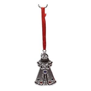 Lenox Seasonal Gems Silverplated Decorated Santa Ornament